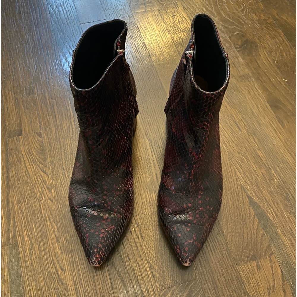 Maroon Snakeskin Boots - Picture 6 of 8